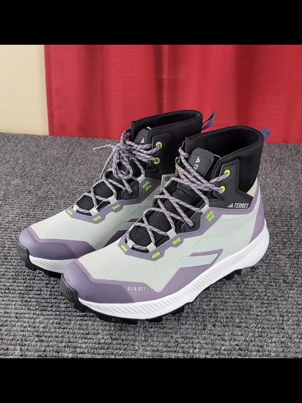 Adidas Terrex Women’s Lightweight Waterproof Hiking Boots Purple/Light Green